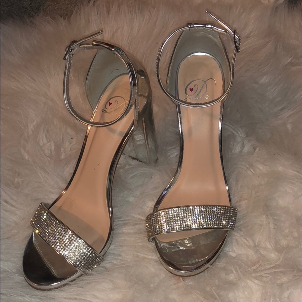 Sparkly diamond high heels